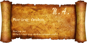 Moring Andos névjegykártya